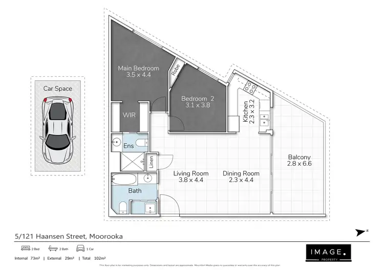 Floorplan of Homely apartment listing, 5/121 Hansen Street, Moorooka QLD 4105