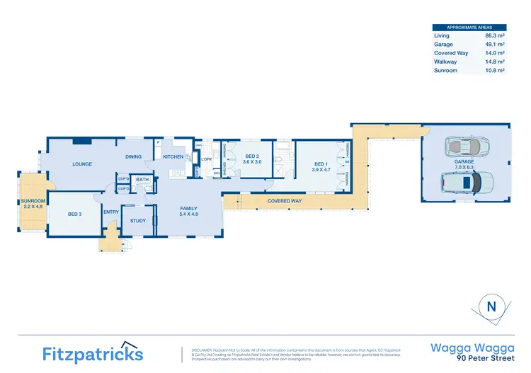 Floorplan of Homely house listing, 90 Peter Street, Wagga Wagga NSW 2650
