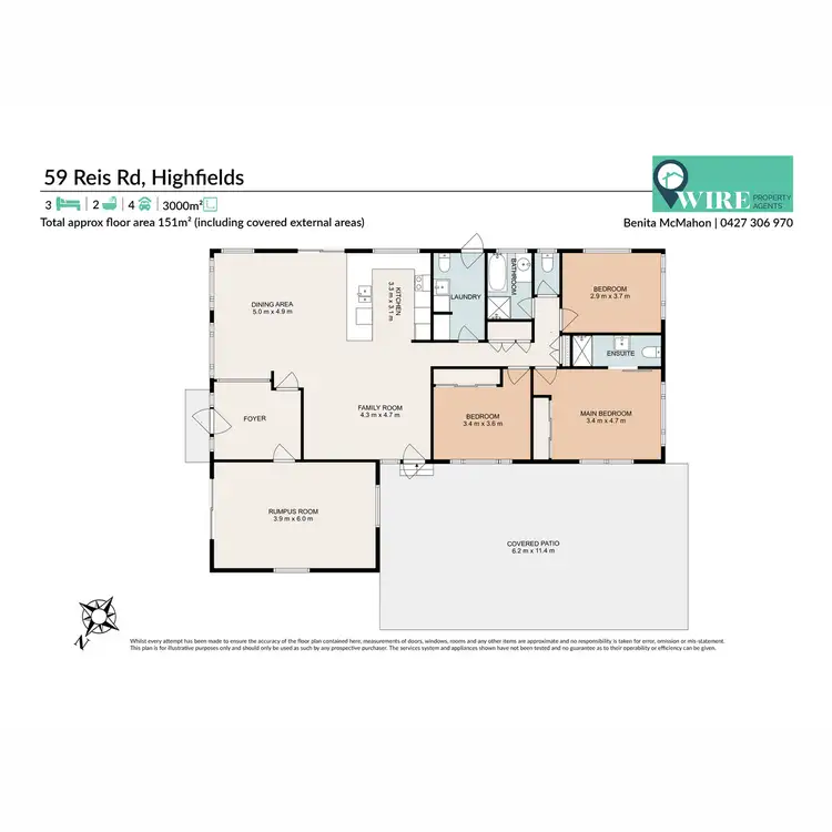 Floorplan of Homely house listing, 59 Reis Road, Highfields QLD 4352
