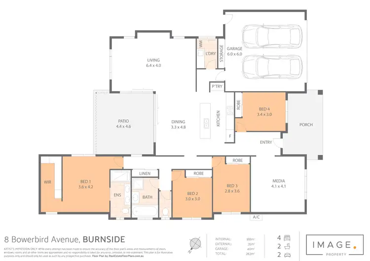 Floorplan of Homely house listing, 8 Bowerbird Avenue, Burnside QLD 4560