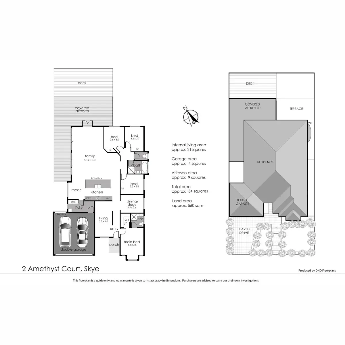 Floorplan of Homely house listing, 2 Amethyst Close, Skye VIC 3977