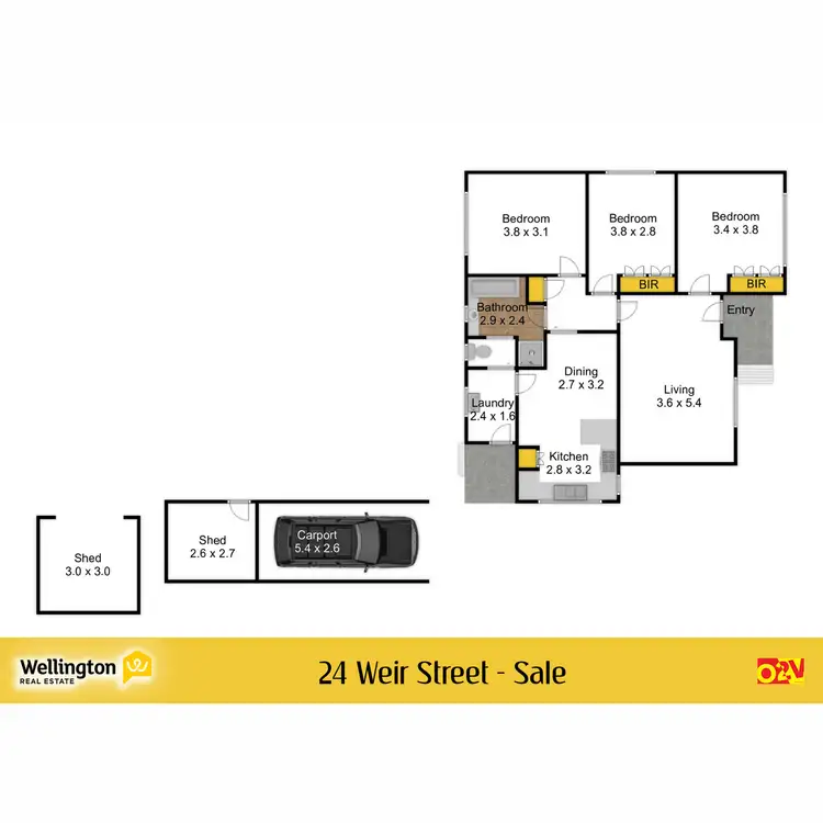 Floorplan of Homely house listing, 24 Weir Street, Sale VIC 3850