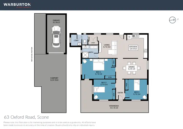 Floorplan of Homely house listing, 63 Oxford Road, Scone NSW 2337