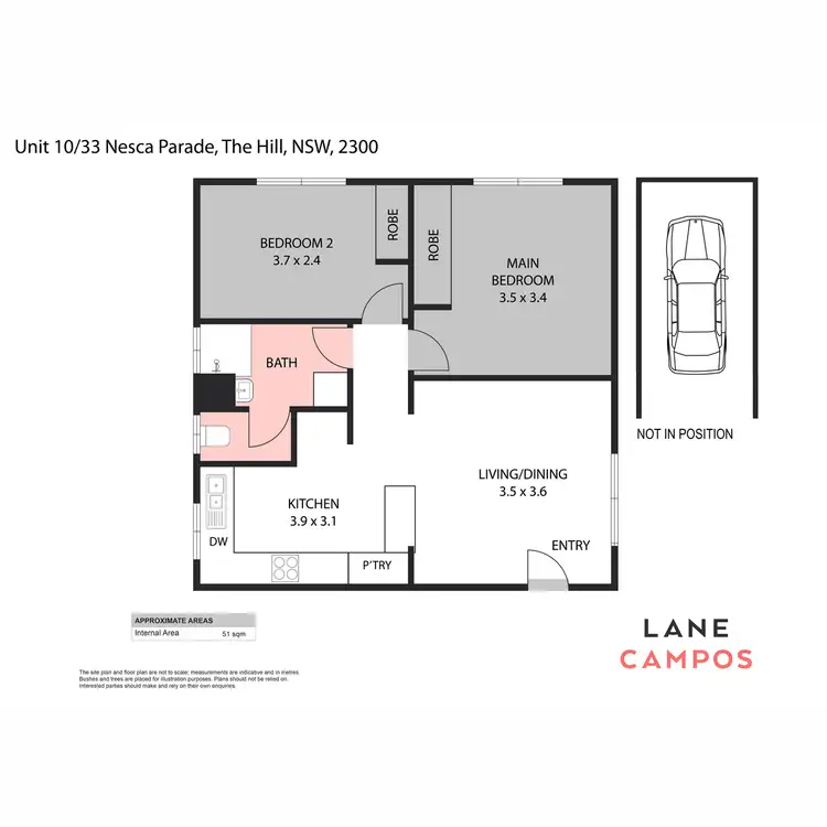 Floorplan of Homely unit listing, 10/33 Nesca Parade, The Hill NSW 2300