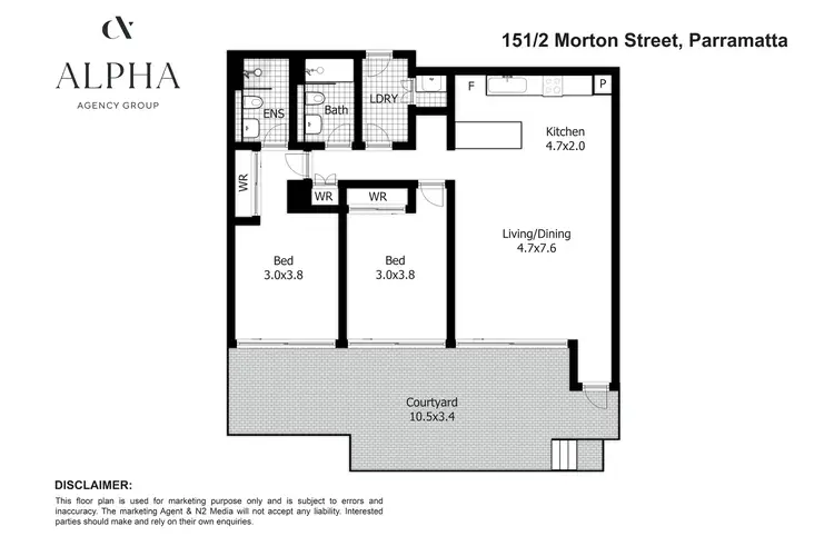 Floorplan of Homely unit listing, 151/2 Morton Street, Parramatta NSW 2150