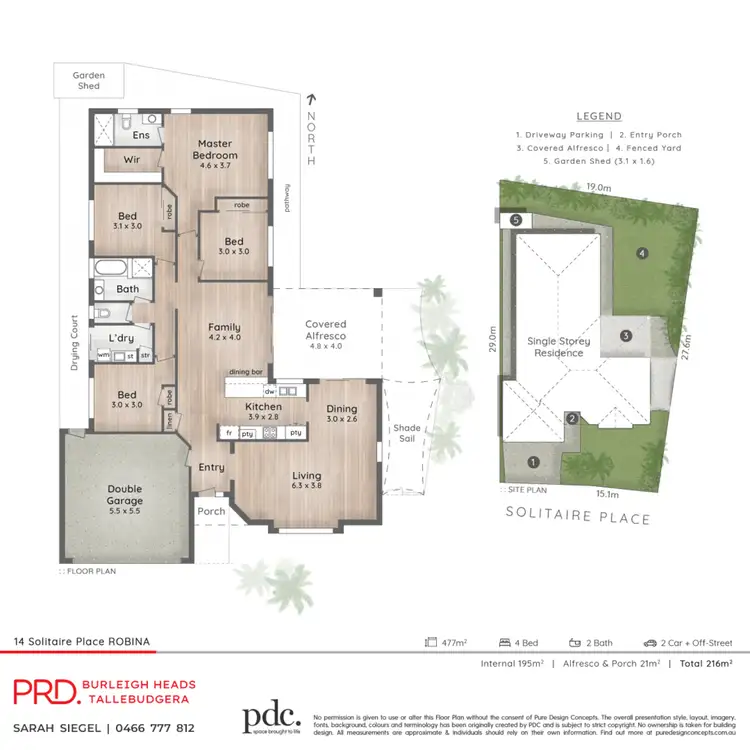 Floorplan of Homely house listing, 14 Solitaire Place, Robina QLD 4226
