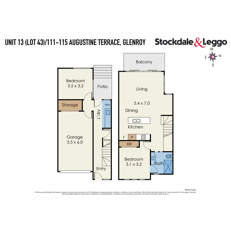 Floorplan of Homely townhouse listing, 13/111-115 Augustine Terrace, Glenroy VIC 3046