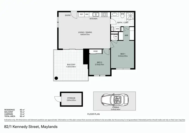 Floorplan of Homely apartment listing, 82/1 Kennedy Street, Maylands WA 6051