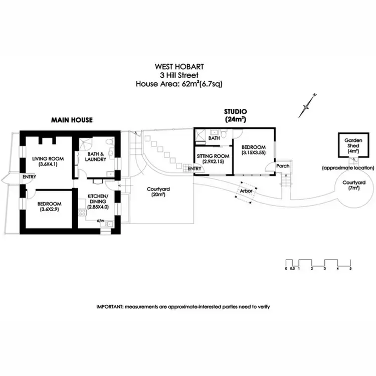Floorplan of Homely house listing, 3 Hill Street, West Hobart TAS 7000