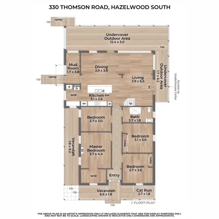 Floorplan of Homely rural property listing, 330 Thomson Road, Hazelwood South VIC 3840