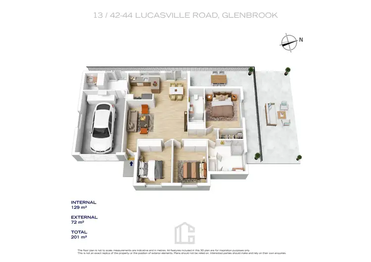 Floorplan of Homely villa listing, 13/42-44 Lucasville Road, Glenbrook NSW 2773