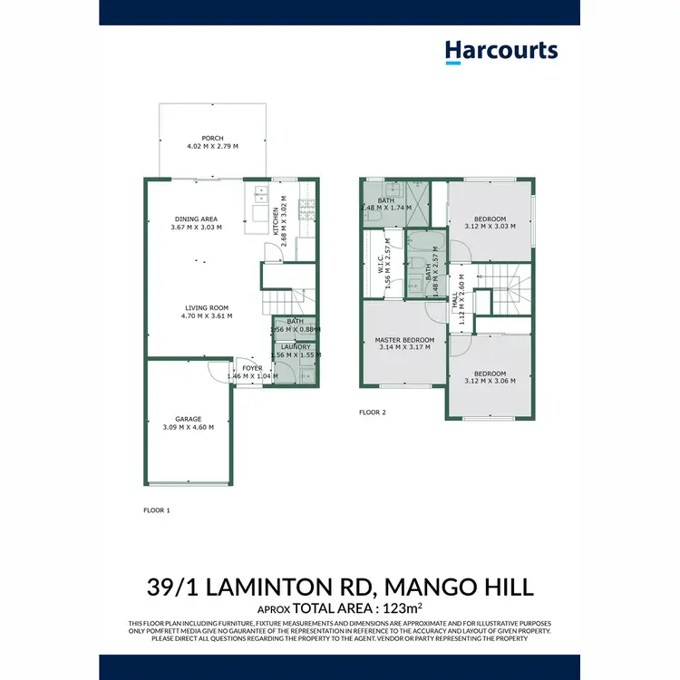 Floorplan of Homely townhouse listing, 39/1 Lamington Road, Mango Hill QLD 4509