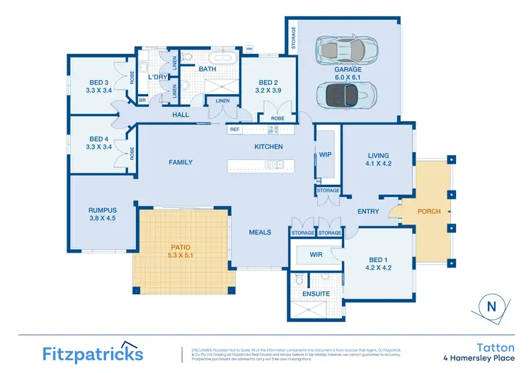 Floorplan of Homely house listing, 4 Hamersley Place, Tatton NSW 2650