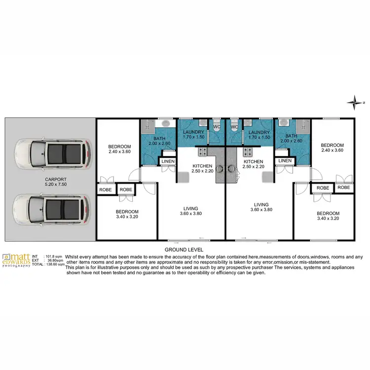 Floorplan of Homely semi-detached listing, 65 Alderley Street, Rangeville QLD 4350