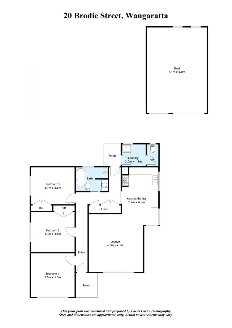 Floorplan of Homely house listing, 20 Brodie Street, Wangaratta VIC 3677