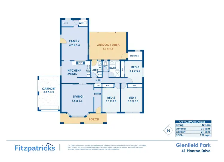 Floorplan of Homely house listing, 41 Pinaroo Drive, Glenfield Park NSW 2650