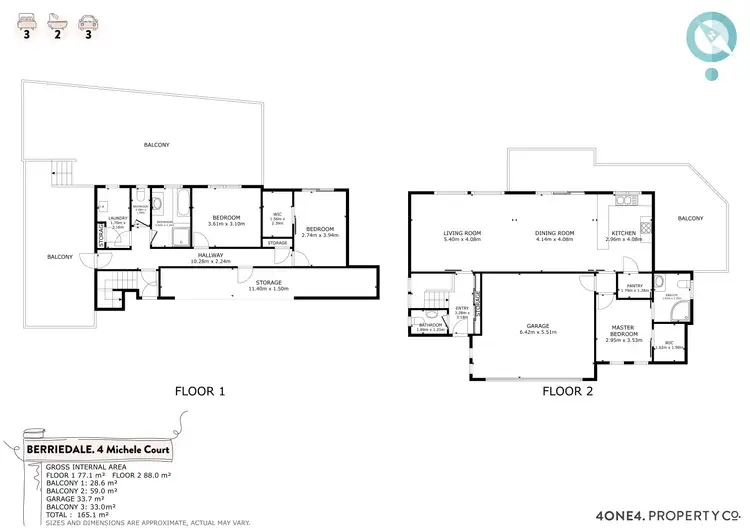 Floorplan of Homely house listing, 4 Michele Court, Berriedale TAS 7011