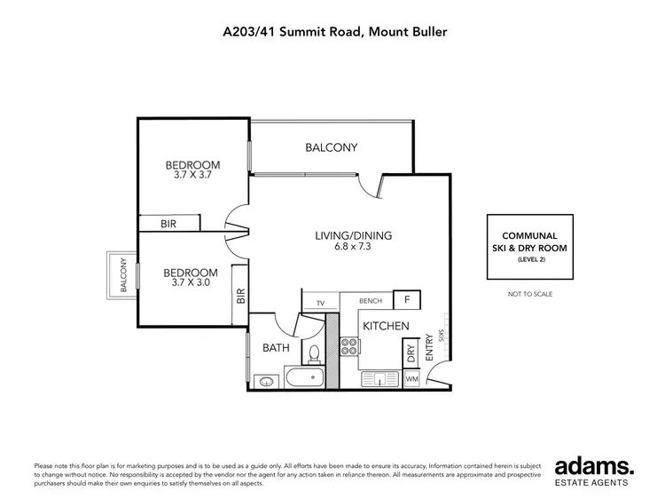 Floorplan of Homely apartment listing, A203/41 Summit Road, Mount Buller VIC 3723
