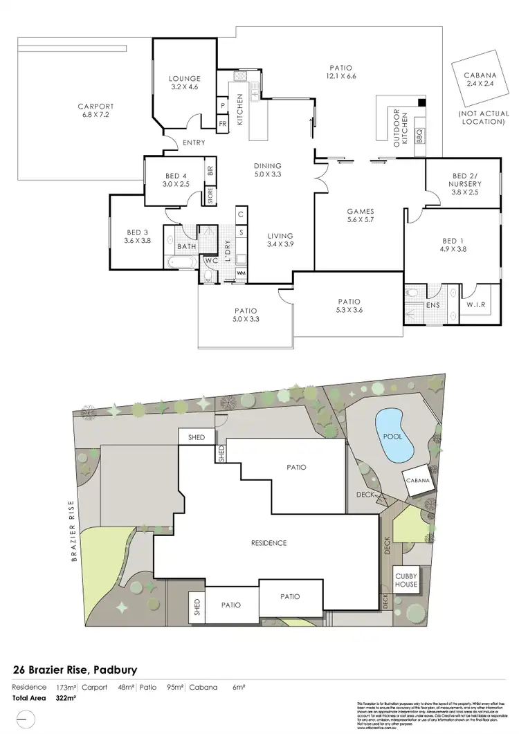 Floorplan of Homely house listing, 26 Brazier Rise, Padbury WA 6025