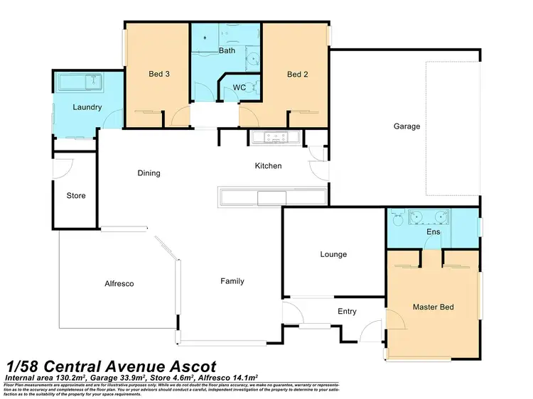 Floorplan of Homely villa listing, 1/58 Central Avenue, Ascot WA 6104