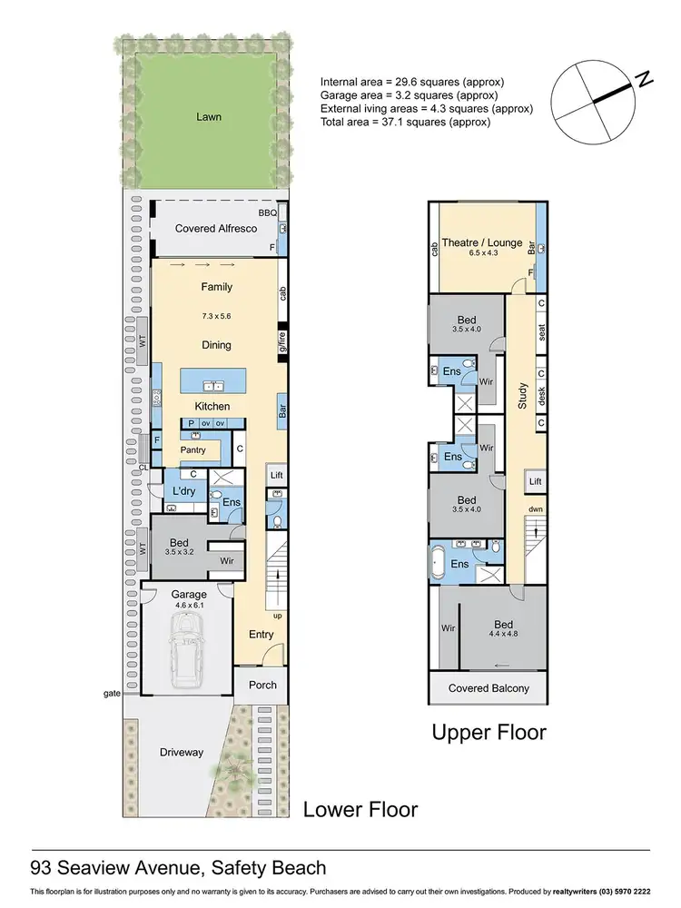 Floorplan of Homely house listing, 93 Seaview Avenue, Safety Beach VIC 3936