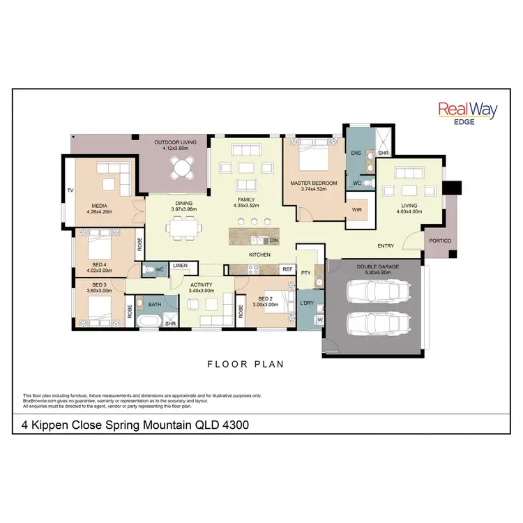 Floorplan of Homely house listing, 4 Kippen Close, Spring Mountain QLD 4300