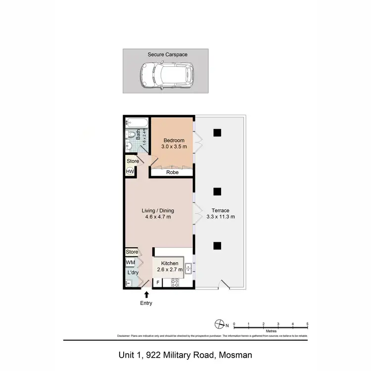 Floorplan of Homely apartment listing, 1/922 Military Road, Mosman NSW 2088