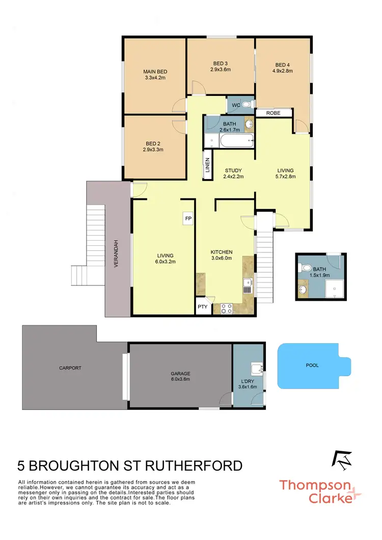 Floorplan of Homely house listing, 5 Broughton Street, Rutherford NSW 2320