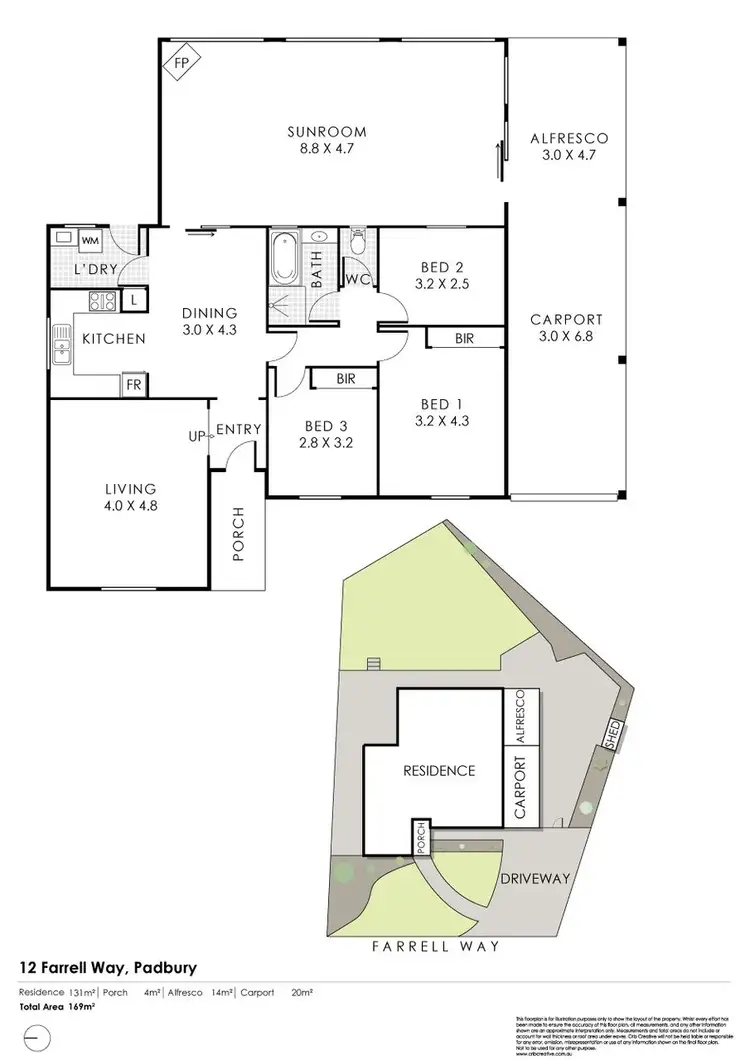 Floorplan of Homely house listing, 12 Farrell Way, Padbury WA 6025