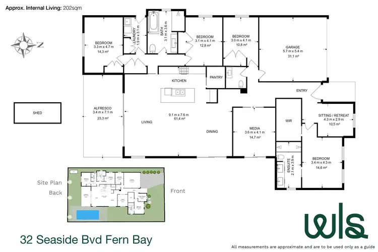 Floorplan of Homely house listing, 32 Seaside Boulevard, Fern Bay NSW 2295