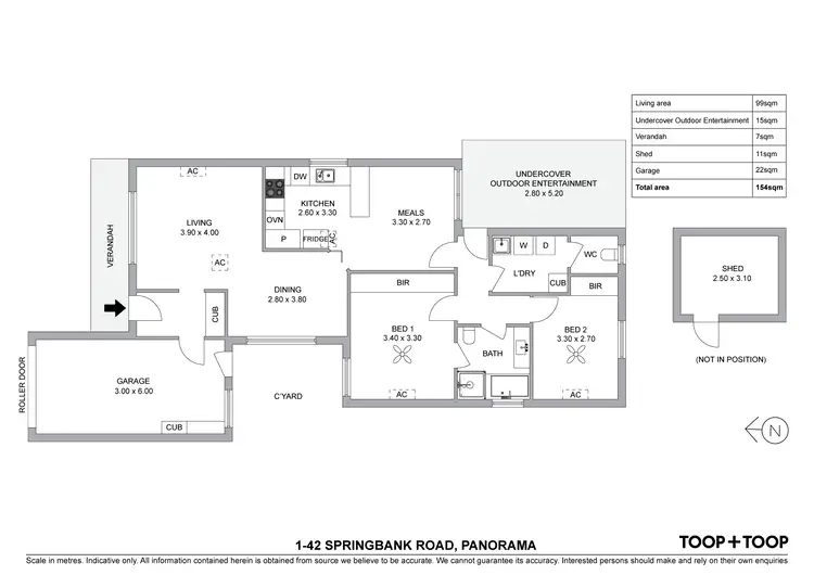 Floorplan of Homely house listing, 1/42 Springbank Road, Panorama SA 5041