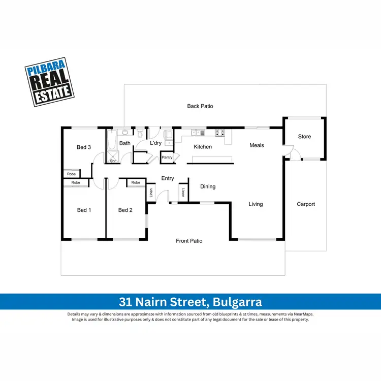 Floorplan of Homely house listing, 31 Nairn Street, Bulgarra WA 6714