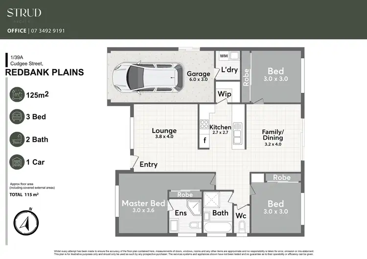 Floorplan of Homely house listing, 1/39A Cudgee Street, Redbank Plains QLD 4301