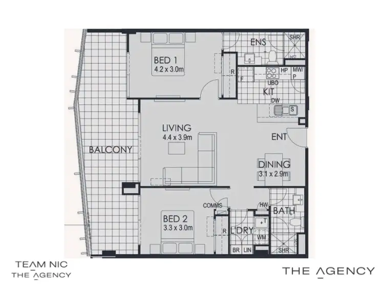 Floorplan of Homely apartment listing, 315/30 Hood Street, Subiaco WA 6008