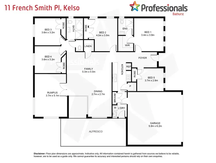 Floorplan of Homely house listing, 11 French Smith Place, Kelso NSW 2795