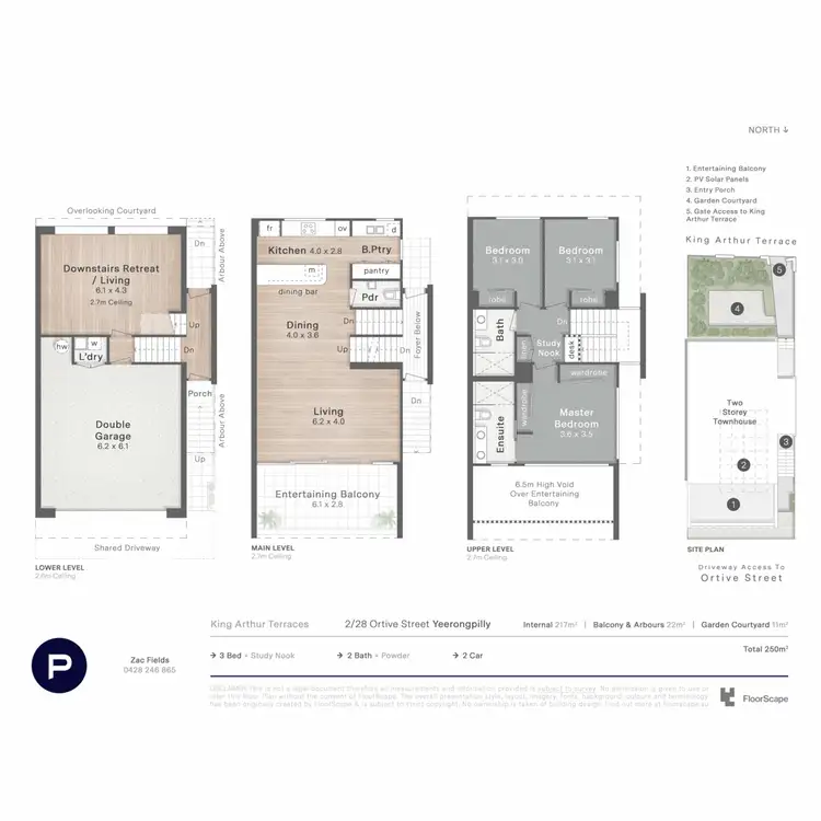 Floorplan of Homely townhouse listing, 2/28 Ortive Street, Yeerongpilly QLD 4105