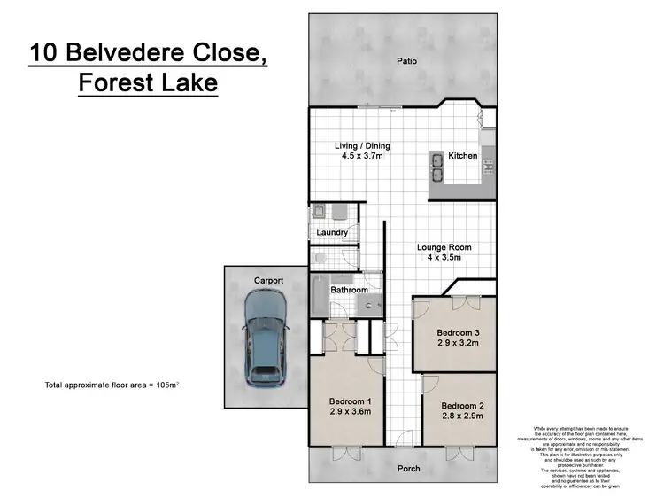 Floorplan of Homely house listing, 10 Belvedere Close, Forest Lake QLD 4078