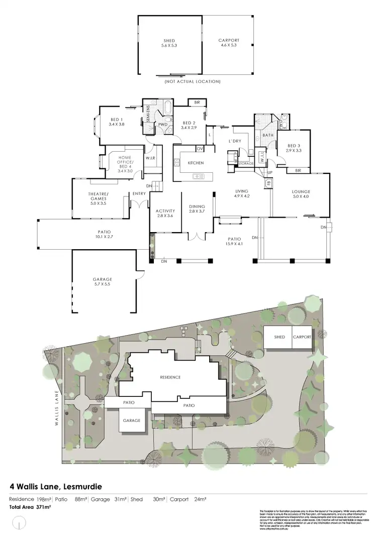 Floorplan of Homely house listing, 4 Wallis Lane, Lesmurdie WA 6076