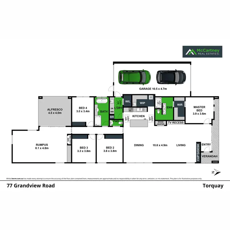 Floorplan of Homely house listing, 77 Grandview Road, Torquay VIC 3228
