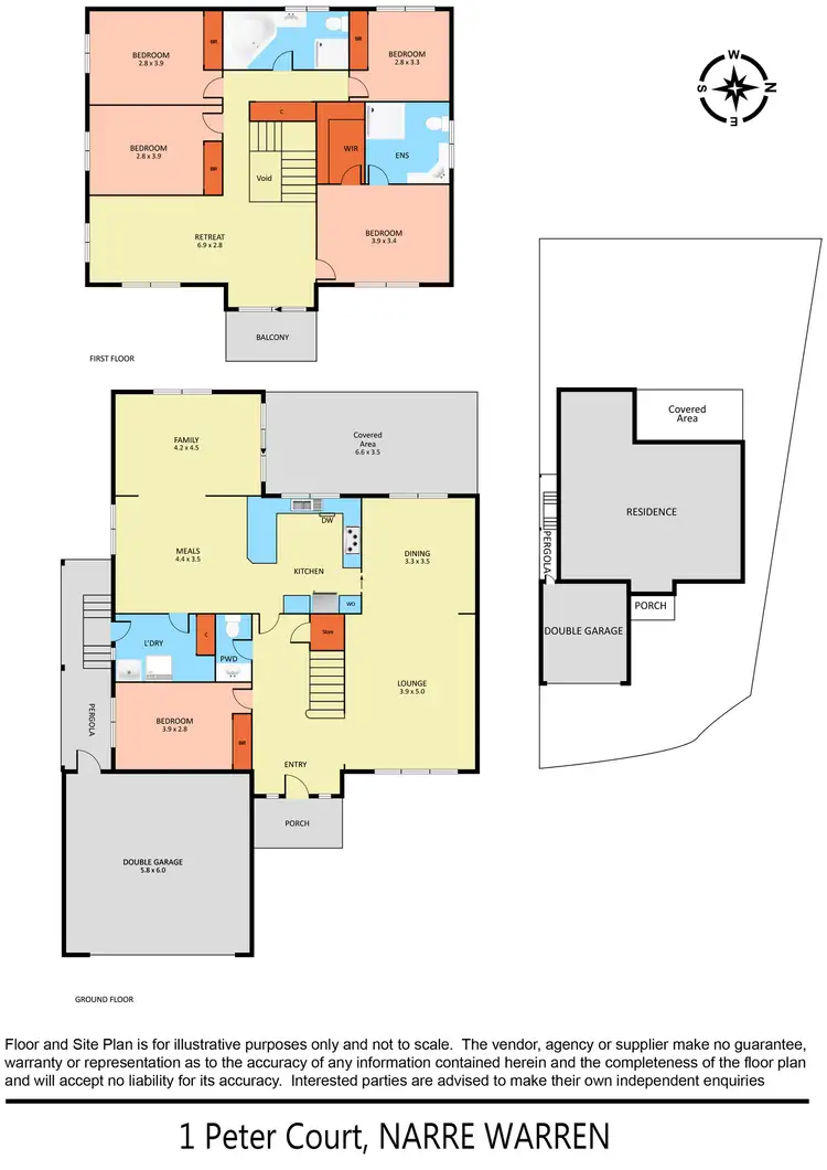Floorplan of Homely house listing, 1 Peter Court, Narre Warren VIC 3805