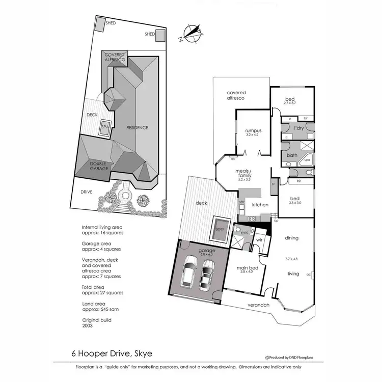 Floorplan of Homely house listing, 6 Hooper Drive, Skye VIC 3977
