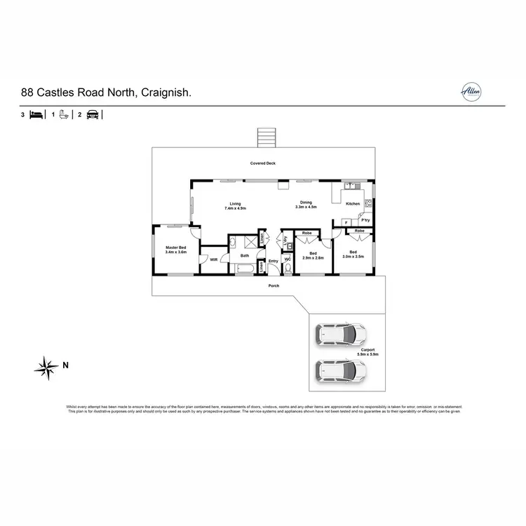Floorplan of Homely house listing, 88 Castles Road North, Craignish QLD 4655