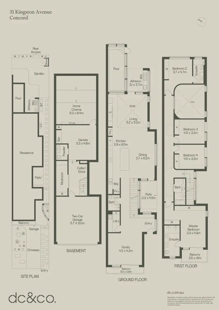 Floorplan of Homely semi-detached listing, 31 Kingston Avenue, Concord NSW 2137