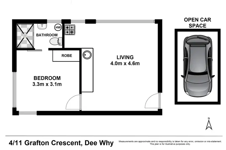 Floorplan of Homely apartment listing, 4/11 Grafton Crescent, Dee Why NSW 2099