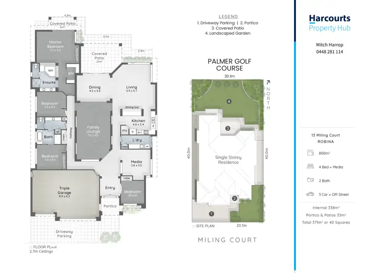 Floorplan of Homely house listing, 13 Miling Court, Robina QLD 4226