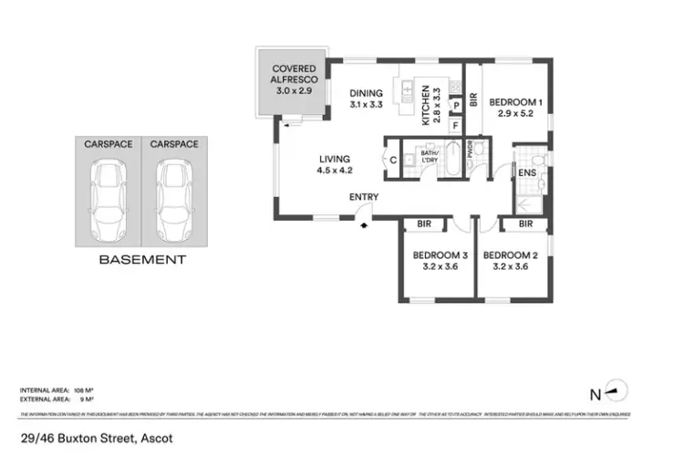 Floorplan of Homely apartment listing, 29/46 Buxton Street, Ascot QLD 4007