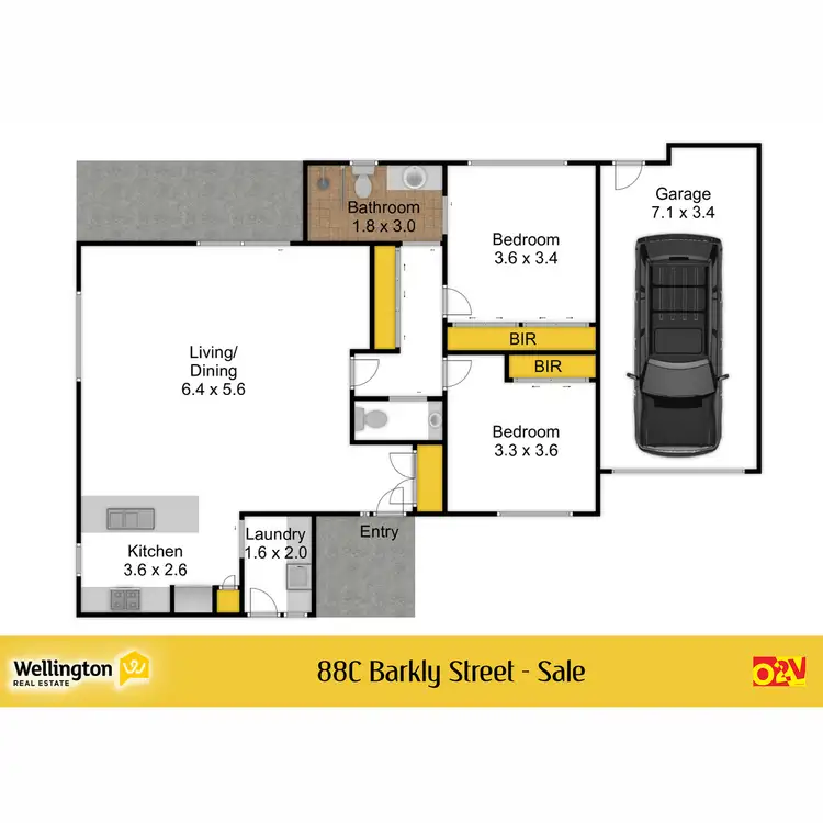 Floorplan of Homely townhouse listing, 88C Barkly Street, Sale VIC 3850