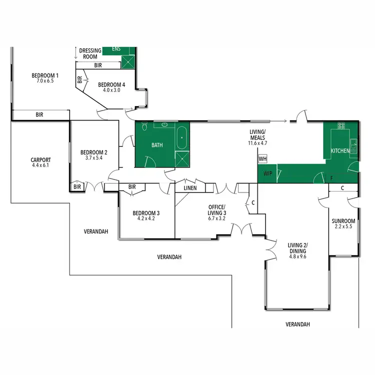 Floorplan of Homely rural property listing, 1284 Nareen Road, Nareen VIC 3315