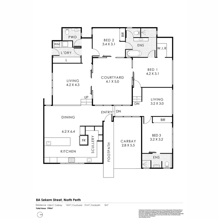 Floorplan of Homely house listing, 8A Sekem Street, North Perth WA 6006