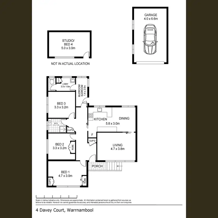 Floorplan of Homely house listing, 4 Davey Court, Warrnambool VIC 3280